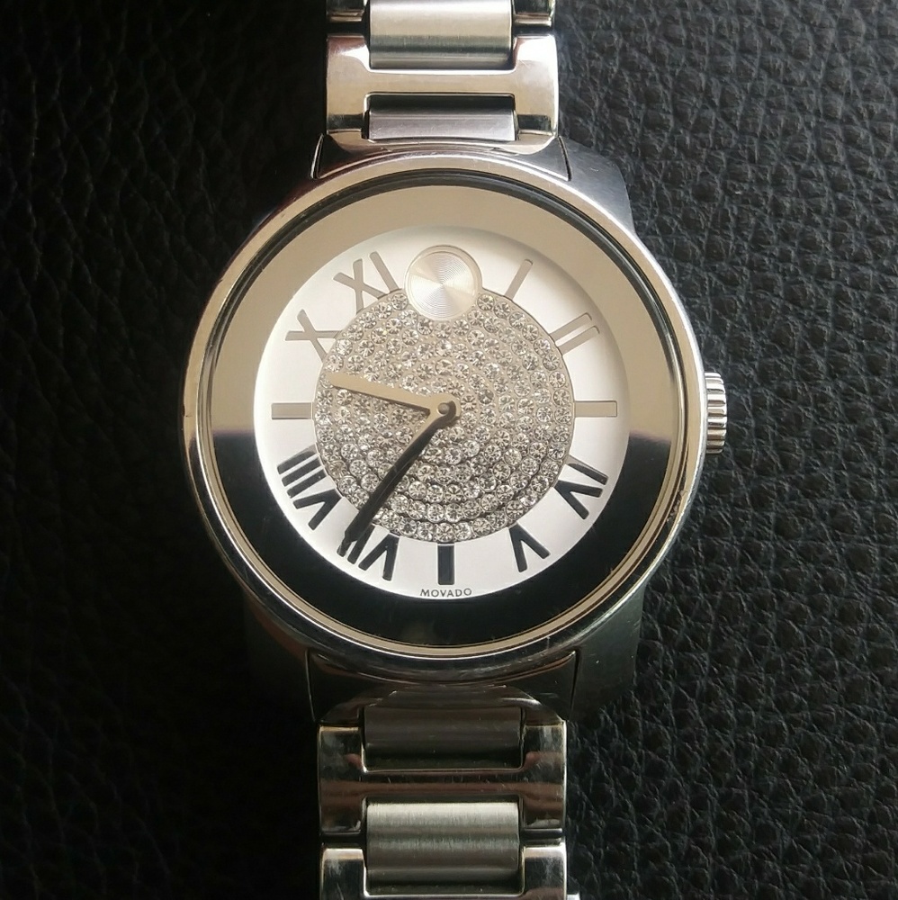 Woman's Movado Watch with Crystal Bezel